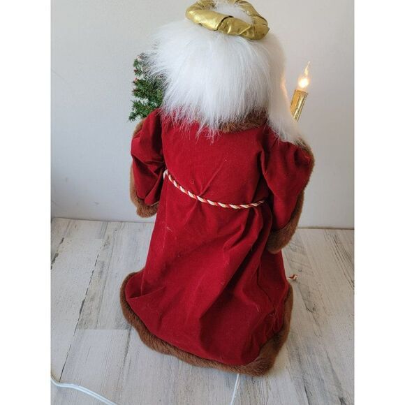 Telco St Nicholas Santa red robe tree candle animated motionette Xmas - Picture 12 of 13